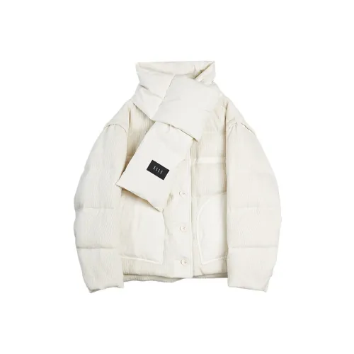 ELLE Экрю Женские Пуховики