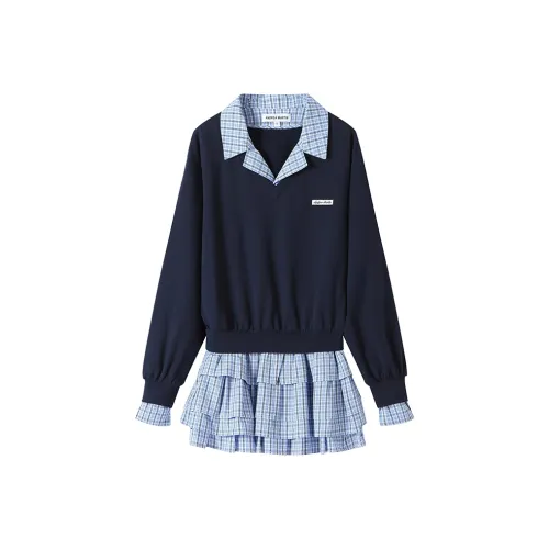 ANDREA MARTIN Длинное платье с длинными рукавами женское