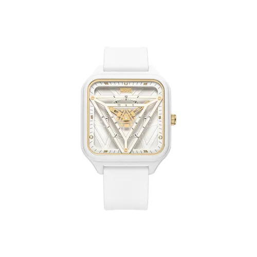 MARVEL Iron Man Series Кварцевый механизм Силиконовый ремешок Часы Унисекс Белый циферблат