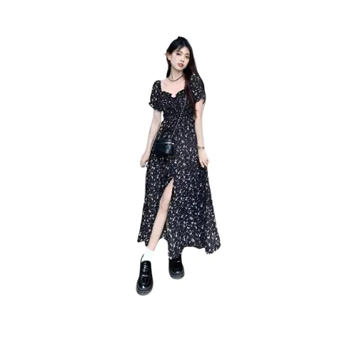 Wooden Rabbit Короткий рукав платье женское