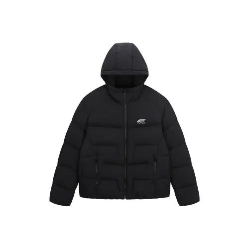 MATCHA STORY Логотип Однотонный Свободный крой Термический С капюшоном 90% Белый утиный пух Куртка Унисекс