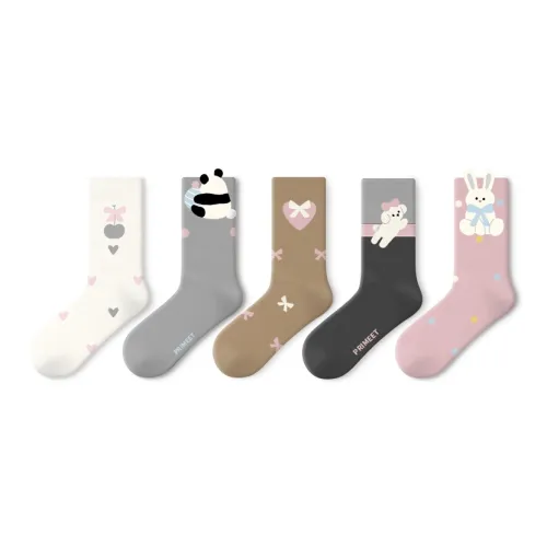 PRIMEET Носки Crew Женские упаковка из 5 пар