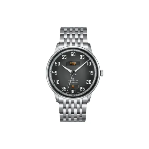 JUNGHANS Driver Collection Механический механизм Мужские часы Часы Черный циферблат Стальной ремешок