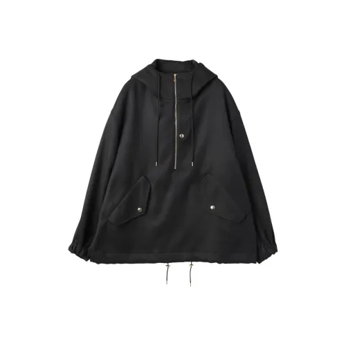 CULLNI FW25 Двойной ткань керсей Полузастежка Анорак Толстовка Толстовка Унисекс