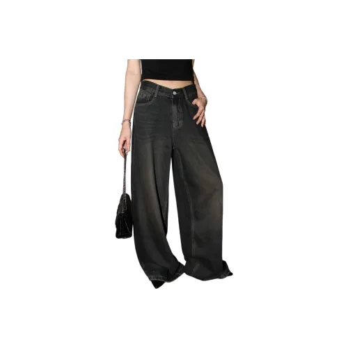 ONENINE34PM Темно-коричневый синий унисекс джинсы