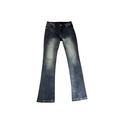 YGHOME OFFICIAL Винтажный синий [Стиль пустоши] Унисекс Джинсы