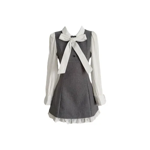 Udon House Длинное платье с длинными рукавами женское