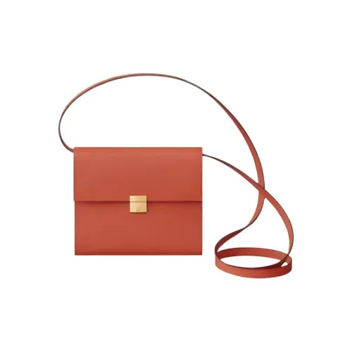 HERMES Clic Epsom Телячья кожа Сумка через плечо Женские R1 Terre Battue Красный Цвет почвы