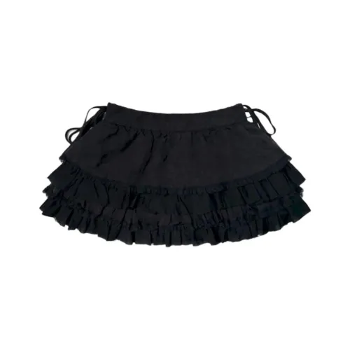 Moromoro Черный Женские Повседневные Короткие Юбки