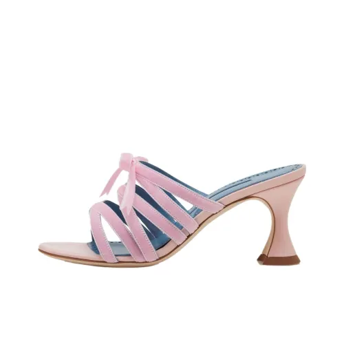 MANOLO BLAHNIK Слипоны 7 см Женские Розовые