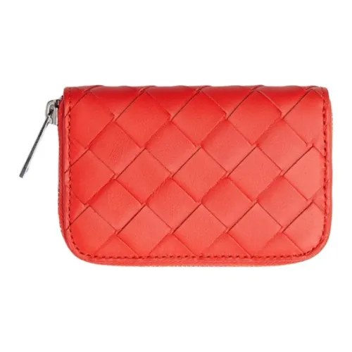 Bottega Veneta Bottega Veneta Luggage Collection Кожа Монета Кошелек Кошелек Унисекс Коралловый