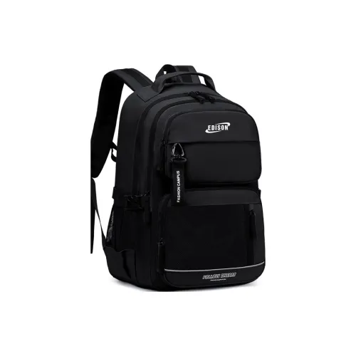 EDISON Нейлоновая студенческая сумка стандартная унисекс черный бежевый желтый серый пыльно-фиолетовый королевский синий