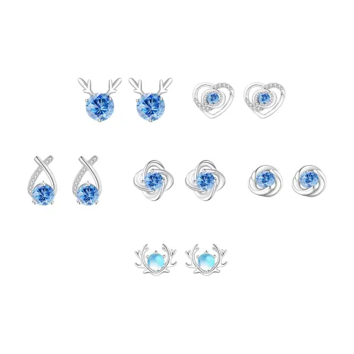 MOLADY S925 Серебряные Серьги-гвоздики из стерлингового серебра Женские