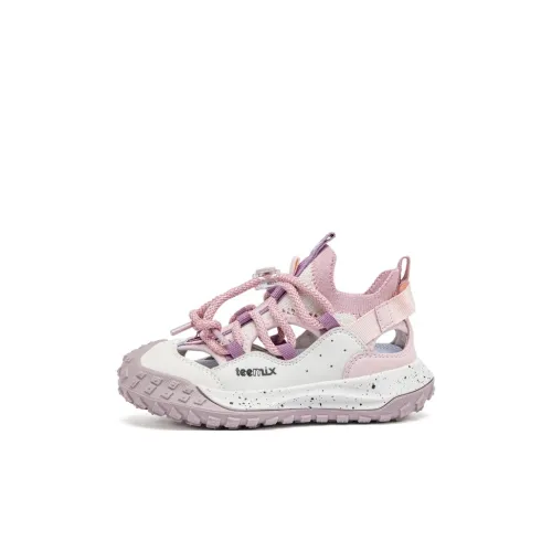 Teenmix противоскользящие и дышащие низкие детские сандалии бежево-розовые