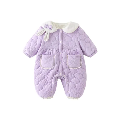 XiaoJinBu Светло-фиолетовый Малыш Комбинезоны Ползунки