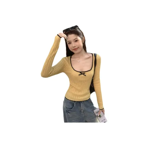 JOPPTI Женский Трикотаж Желтый