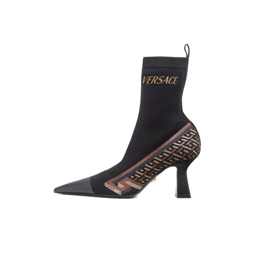 VERSACE La Greca Ботильоны Женские Черные