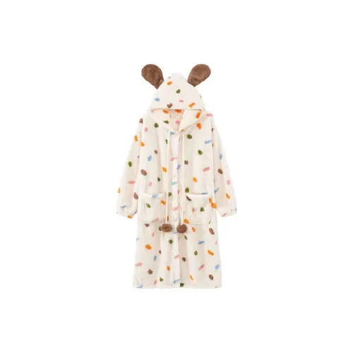 OEING Абрикос Разноцветные точки [Robe] Женские Банные халаты