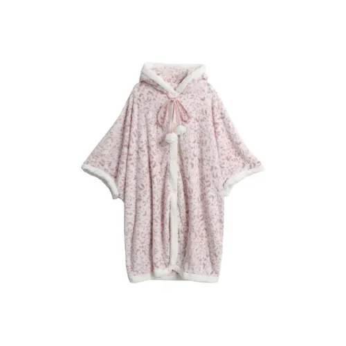 OEING Халат для ванной с леопардовым принтом розовый женский