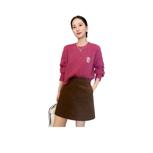 LANGQING Розовый Розыгрыш Бренд Наклеенный Женский Трикотаж