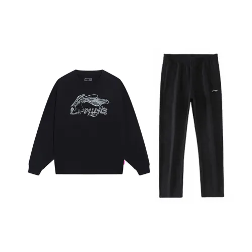 Лайнер Повседневная Спортивная Одежда Унисекс Черный + Черный