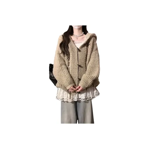 HELEH Кардиган с капюшоном женский трикотаж