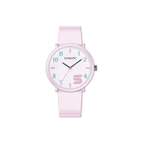 SUNMATE Кварцевый механизм силиконовый ремешок часы унисекс разноцветный циферблат