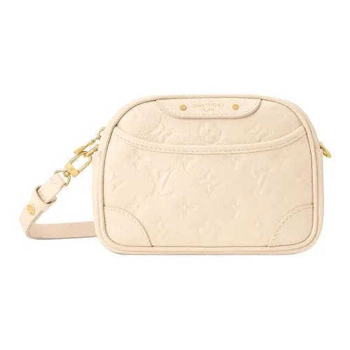 LOUIS VUITTON Monogram Empreinte Коровья кожа Сумка через плечо Сумка на плечо Мини Женская Кремовая