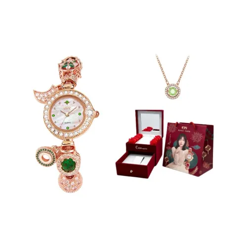 EA Heart Series Pandora Браслет Женские часы Кварцевый механизм Стальной ремешок Часы Женские часы Белый циферблат