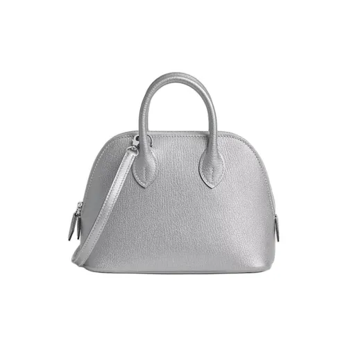 HERMES Bolide Chamkilight Козья кожа Сумка Мини Women's Silver