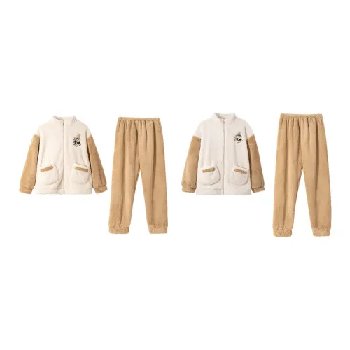 WANANNI Имбирный Желтый Унисекс Пижамные Комплекты