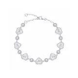 Браслет с белым цирконом