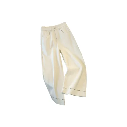 SIBAISHE Бежевые Женские Джинсы