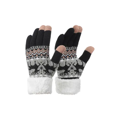 NANJIREN Утолщенные вязаные перчатки женские
