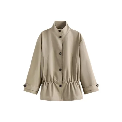 H M Хаки Коричневый Женский Тренч