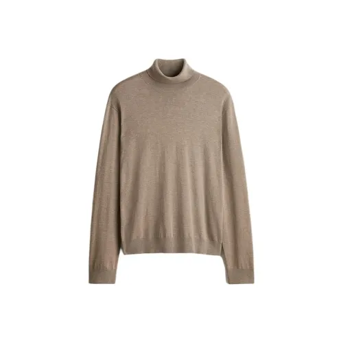 H M Темный Бежевый Мужской Трикотаж