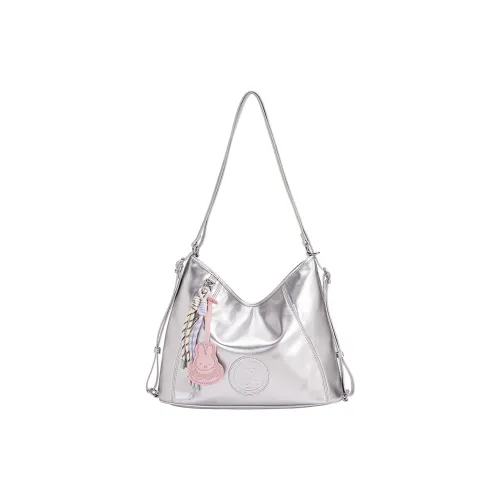 MIFFY Рюкзак из синтетической кожи сумка через плечо женский серебряный