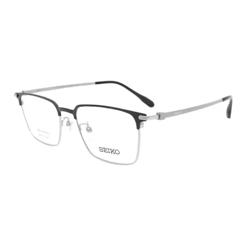 SEIKO Titanium Alloy Rectangular OPTICAL Очки Унисекс Silver Pearl Black