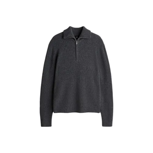 H M Темно-серые мужские свитеры