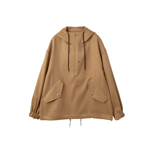CULLNI FW25 Двойной ткань керсей Полузастежка Анорак Толстовка Толстовка Унисекс