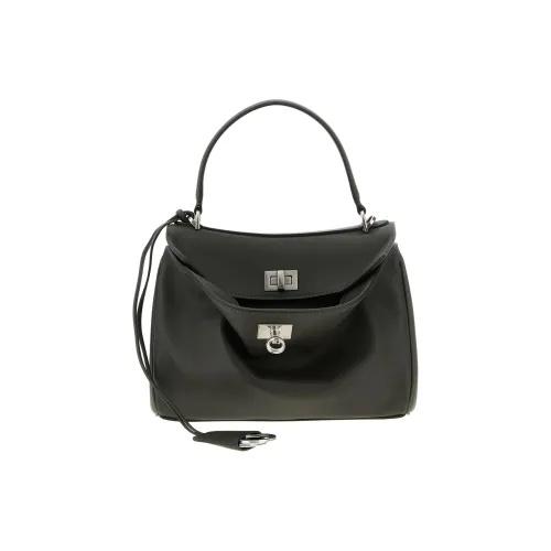 Balenciaga Rodeo Кожа Сумка Женская Хаки Зеленая