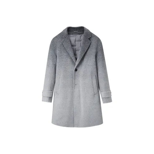 HLA Светло-серый градиентный 10 Мужское пальто