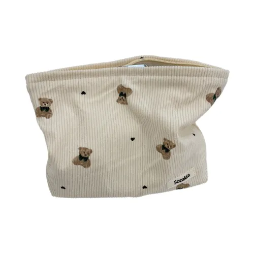 XIAMEIYU Осенний Зимний Новый Милый Медведь Вельвет Портативный Клатч Сумка для Хранения Косметичка