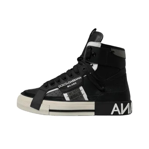 Dolce Gabbana Custom 2,0 High Top Скейтборд Кроссовки Мужские Черные