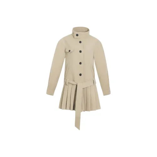 POPO.INFO Хаки Женская Тренч-куртка