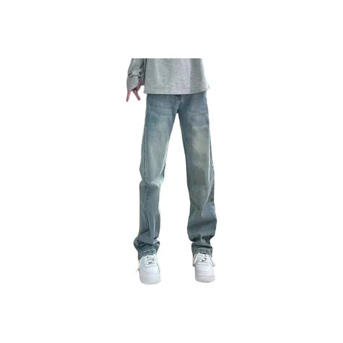 CARE NOTE Светло-синие унисекс джинсы
