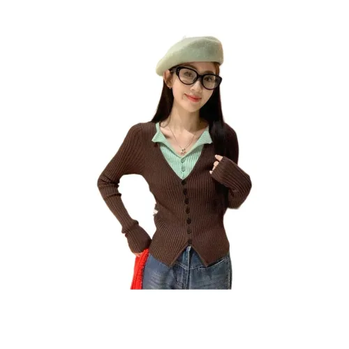 VINMUK Кофейный Зеленый Женский Трикотаж