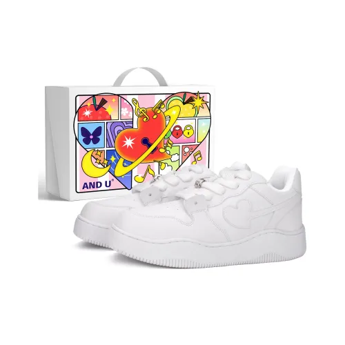 AND U Slip-resistant Амортизация Устойчивость к истиранию Увеличение высоты Низкие кроссовки для скейтбординга Унисекс