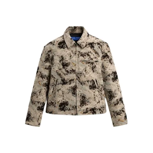 ZARA Коричневый Телесный Мужские Куртки