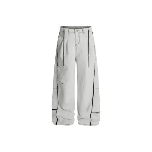 Ant Studio Серый Белый Унисекс Джинсы